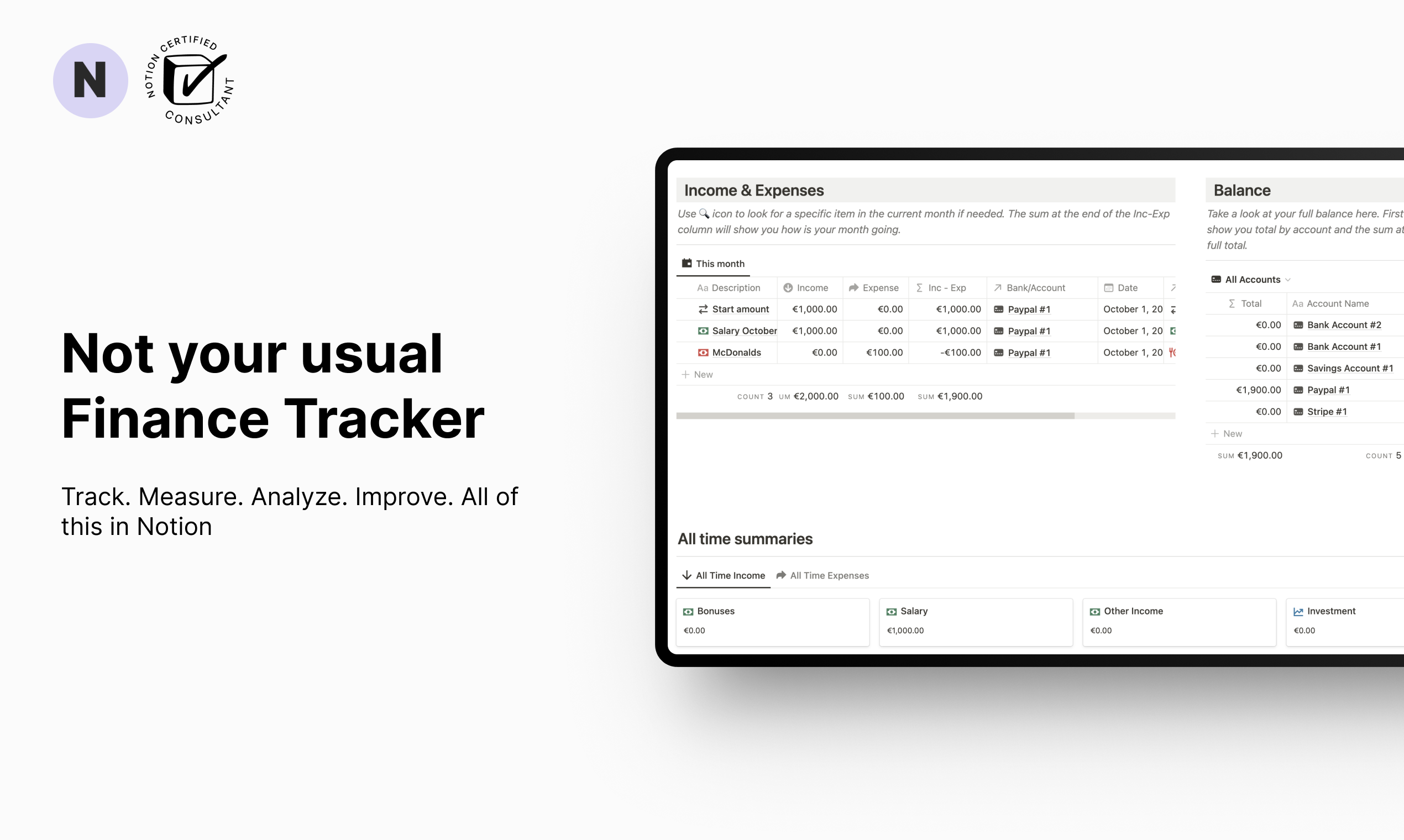 Finance & Crypto Tracker [Notion Template]