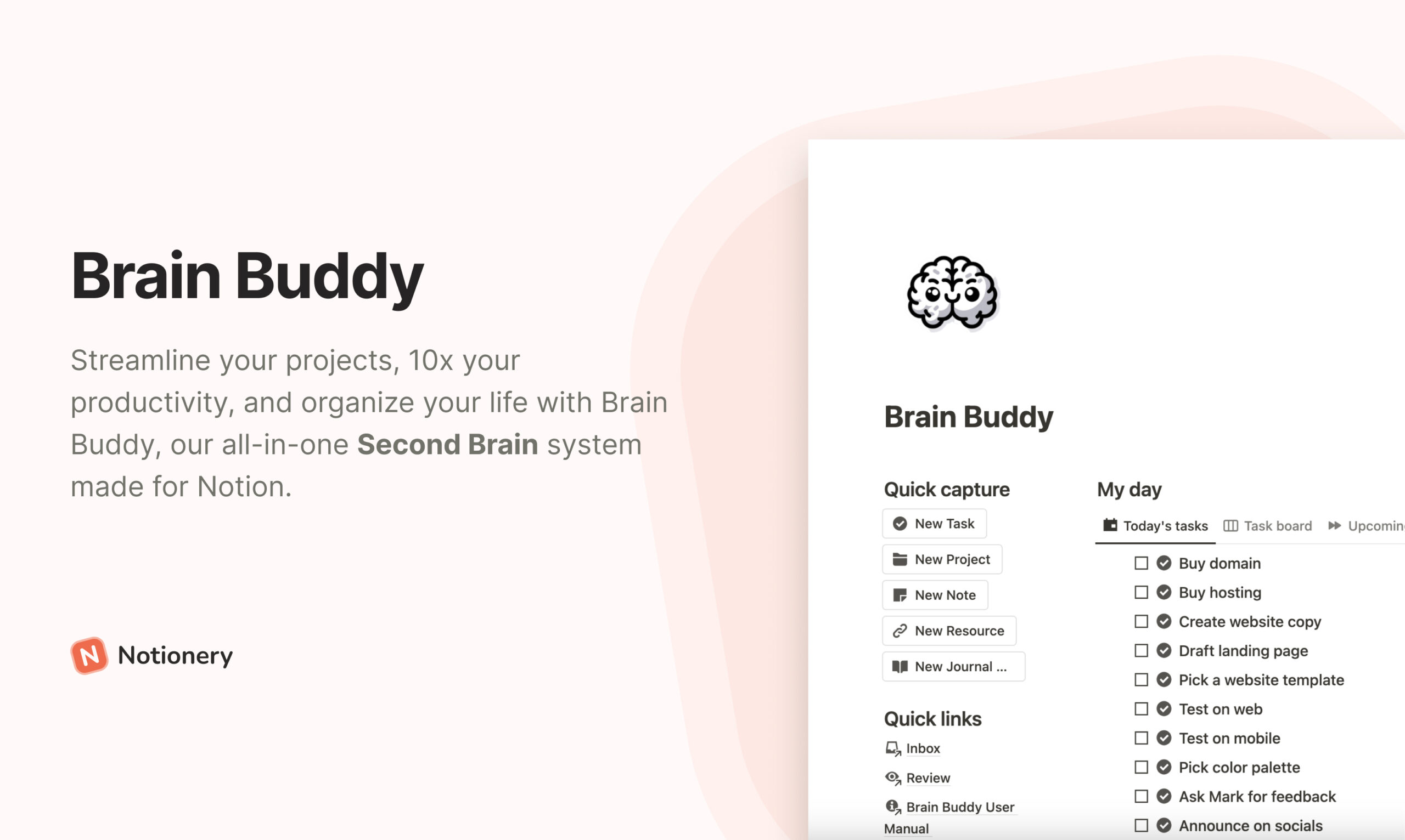 Brain Buddy, a Second Brain System.
